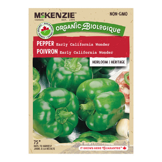 Organic Pepper Early California Wonder - McKenzie Seeds