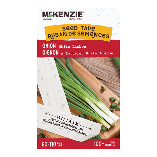 Onion White Lisbon Bunching, Seed Tape - McKenzie Seeds