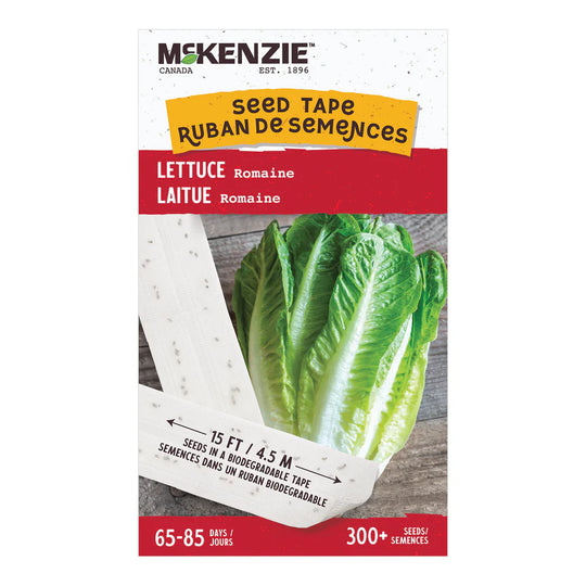 Lettuce Romaine, Seed Tape - McKenzie Seeds