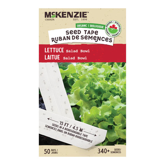 Organic Lettuce Salad Bowl Seed Tape - McKenzie Seeds