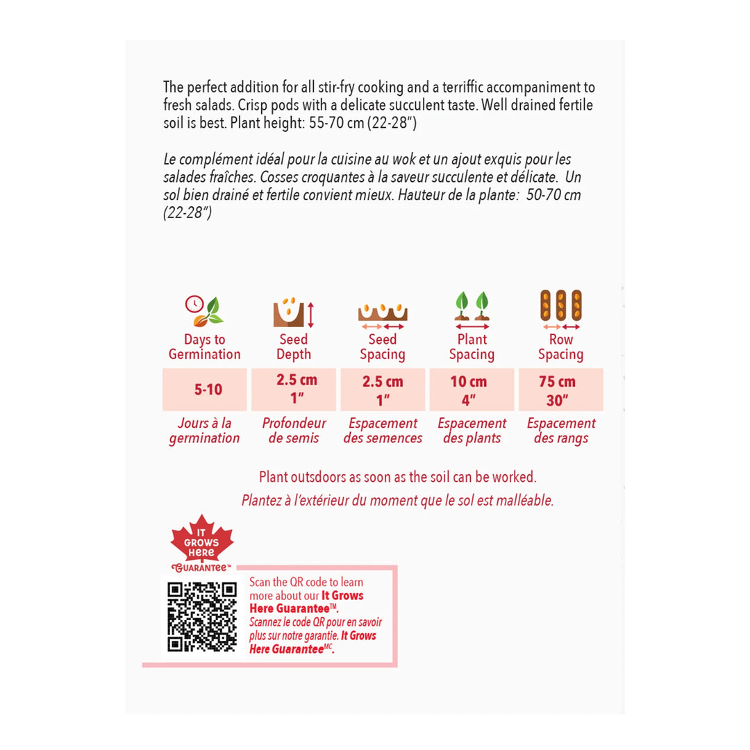 Pea Snowpea Snowflake - McKenzie Seeds