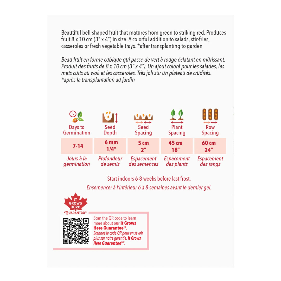 Pepper Red Bell - McKenzie Seeds