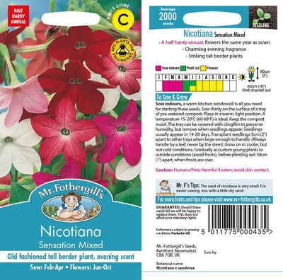 Nicotiana Sensation Mixed Seeds - Mr. Fothergill's Seeds