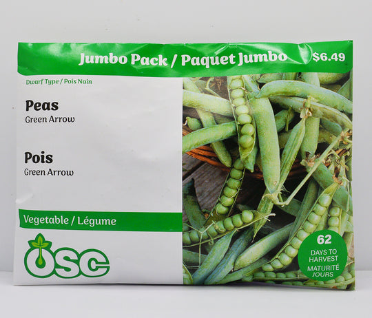 Peas Green Arrow Jumbo - Ontario Seed Company