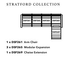 Stratford Collection Chaise Sectional