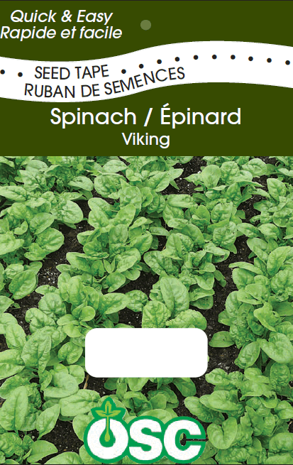 Seed Tape, Spinach Viking - Ontario Seed Company