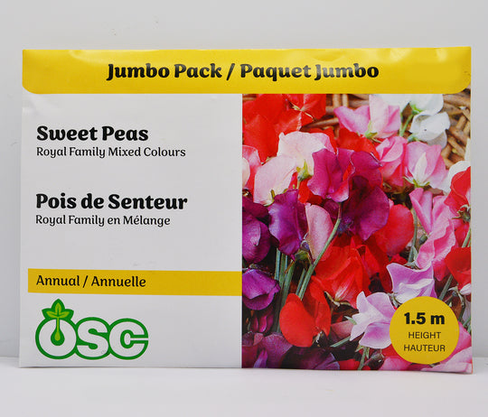 Sweet Peas Royal Family Mixed Colours Jumbo - Ontario Seed Company