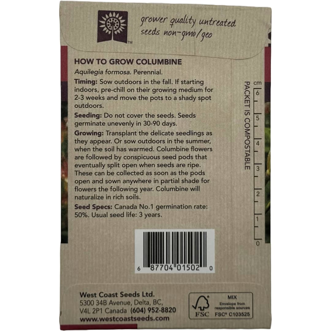 Columbine Red - West Coast Seeds