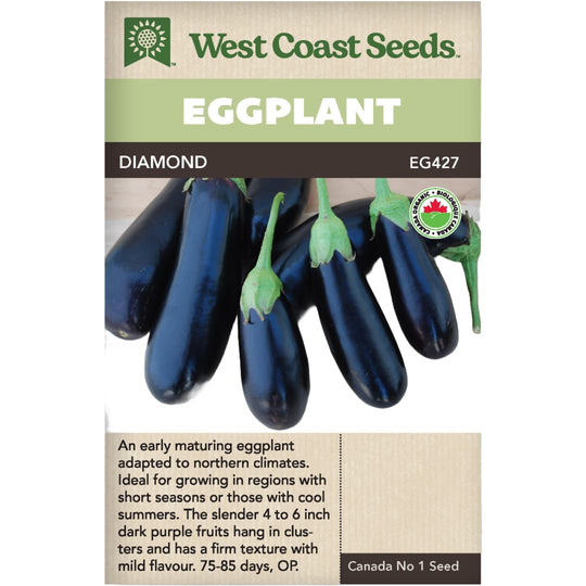 Organic Eggplant Diamond - West Coast Seeds