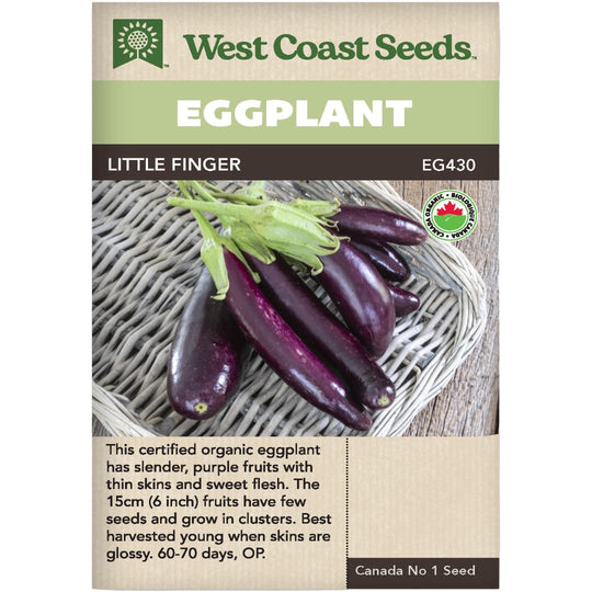 Organic Eggplant Little Finger - West Coast Seeds