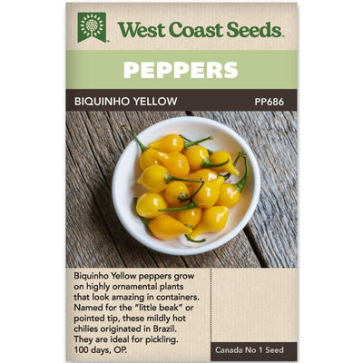 Pepper Biquinho Yellow - West Coast Seeds