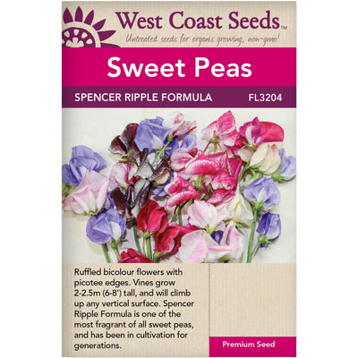 Sweet Peas Spencer Ripple - West Coast Seeds