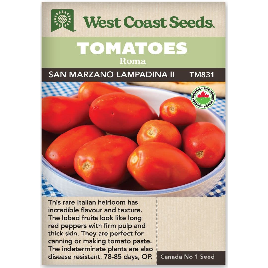 Organic Tomato San Marzano Lampadina - West Coast Seeds