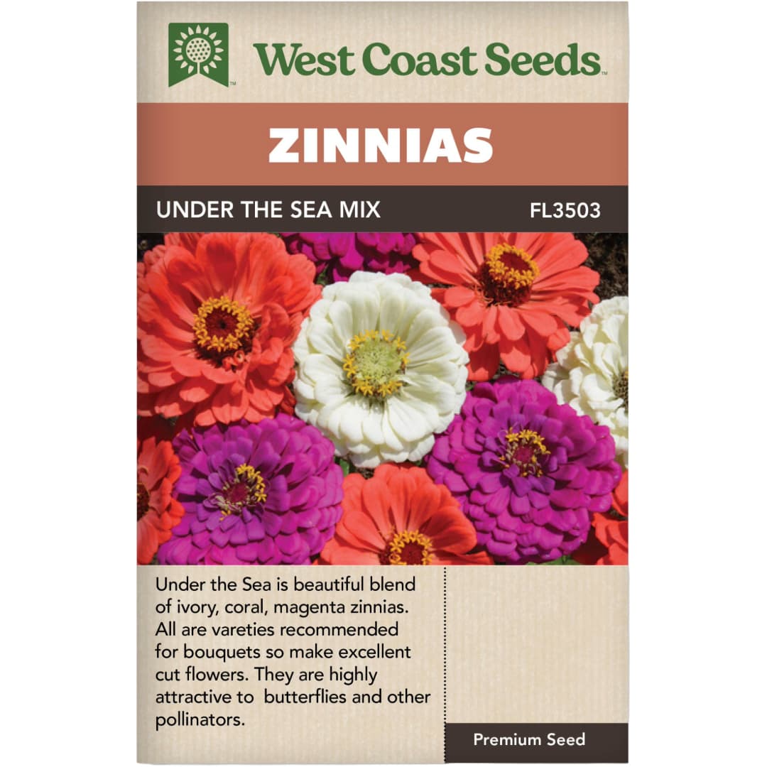 Zinnias Under The Sea Mix - West Coast Seeds