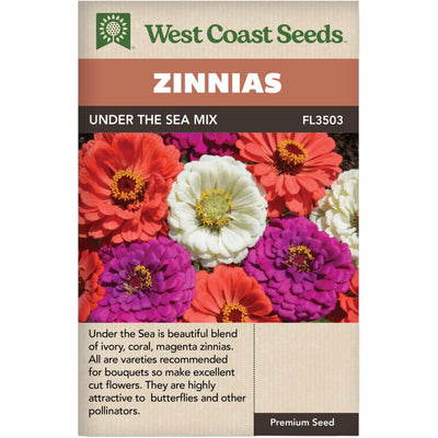 Zinnias Under The Sea Mix - West Coast Seeds