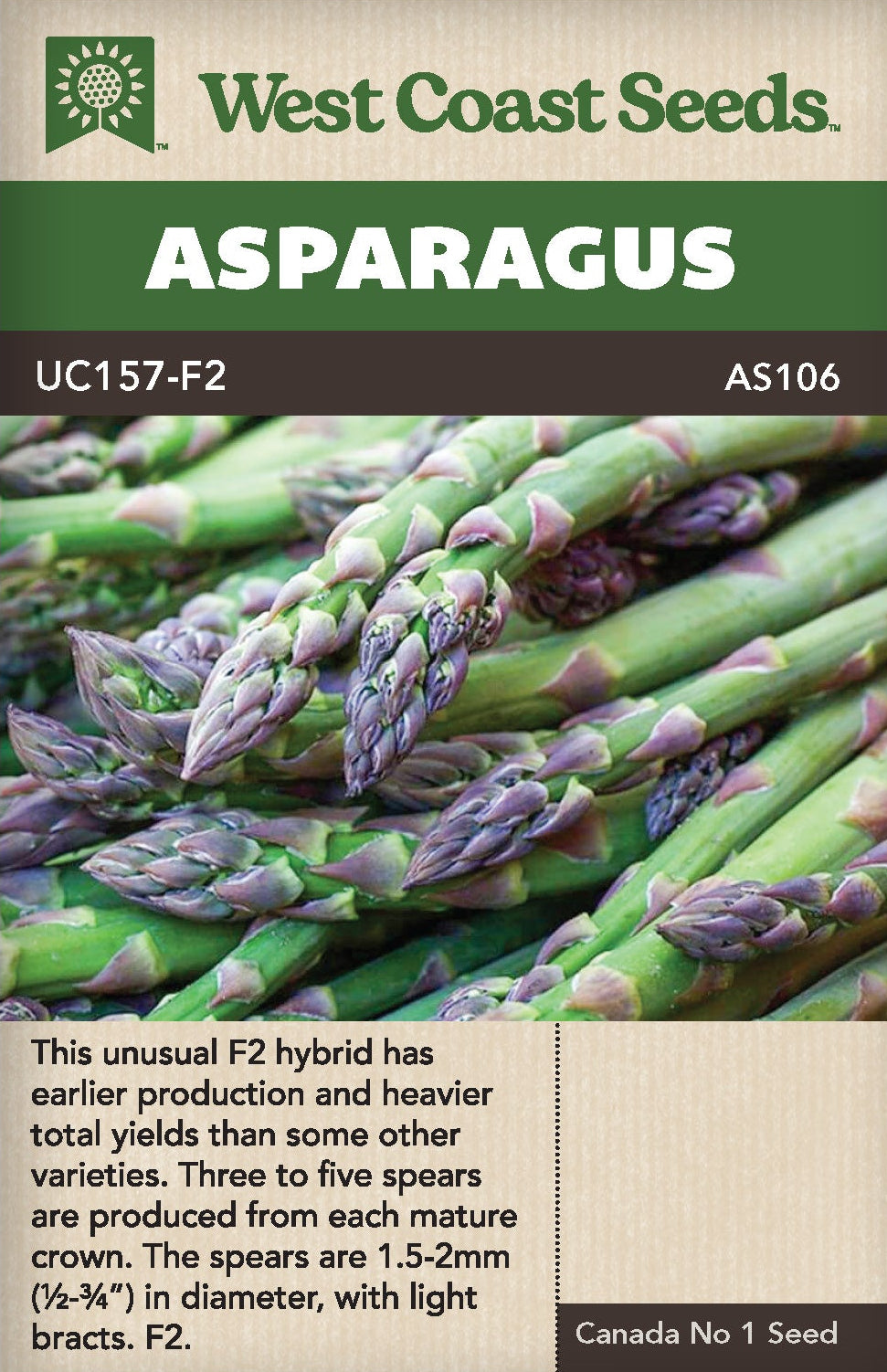 Asparagus UC157 F2 - West Coast Seeds
