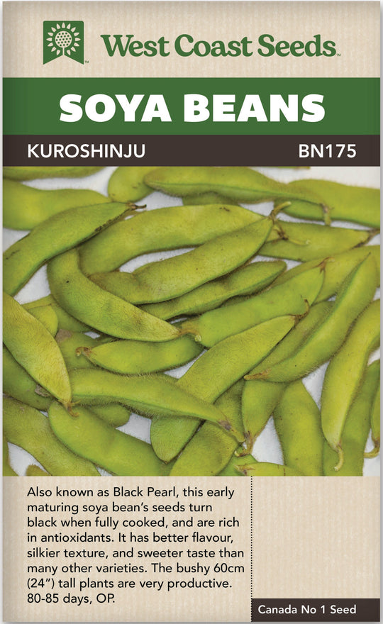 Bean Kuroshinju Edamame - West Coast Seeds