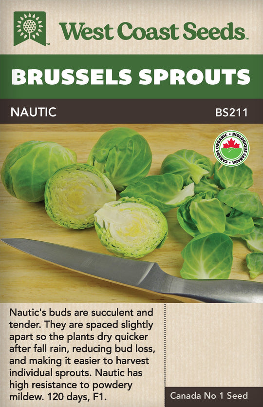 Organic Brussels Sprouts Nautic - West Coast Seeds