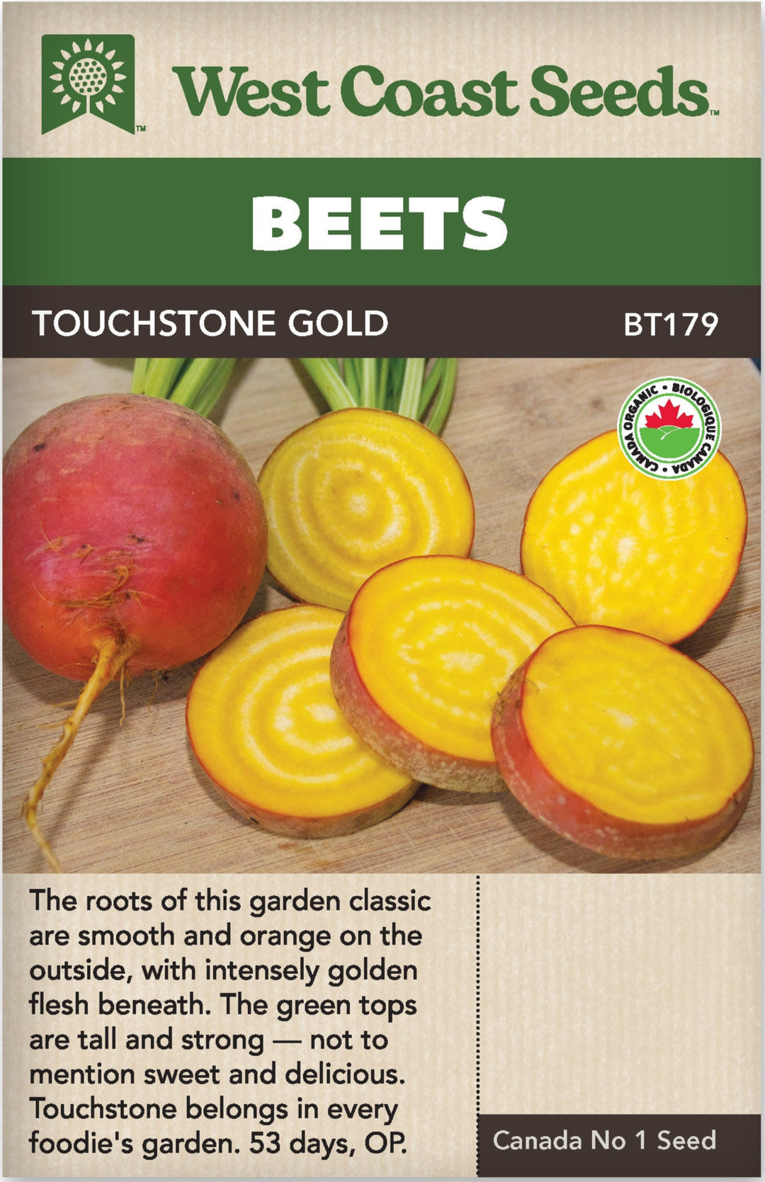 Organic Beet Touchstone Gold - West Coast Seeds