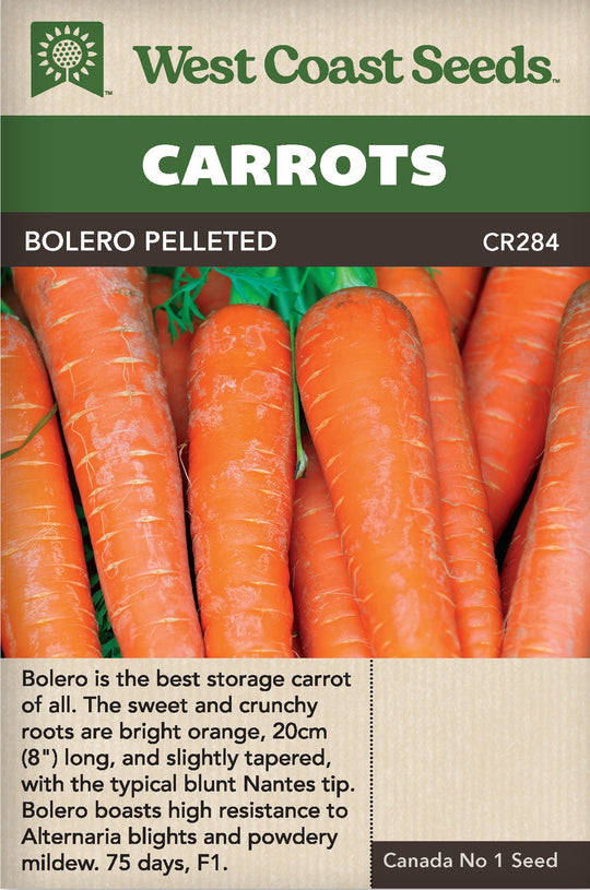 Carrot Bolero Pelleted - West Coast Seeds
