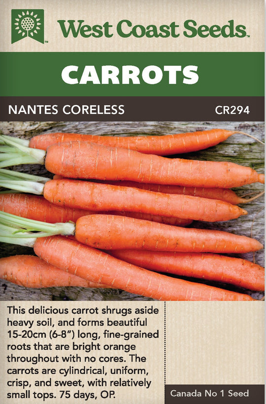 Carrot Nantes Coreless - West Coast Seeds