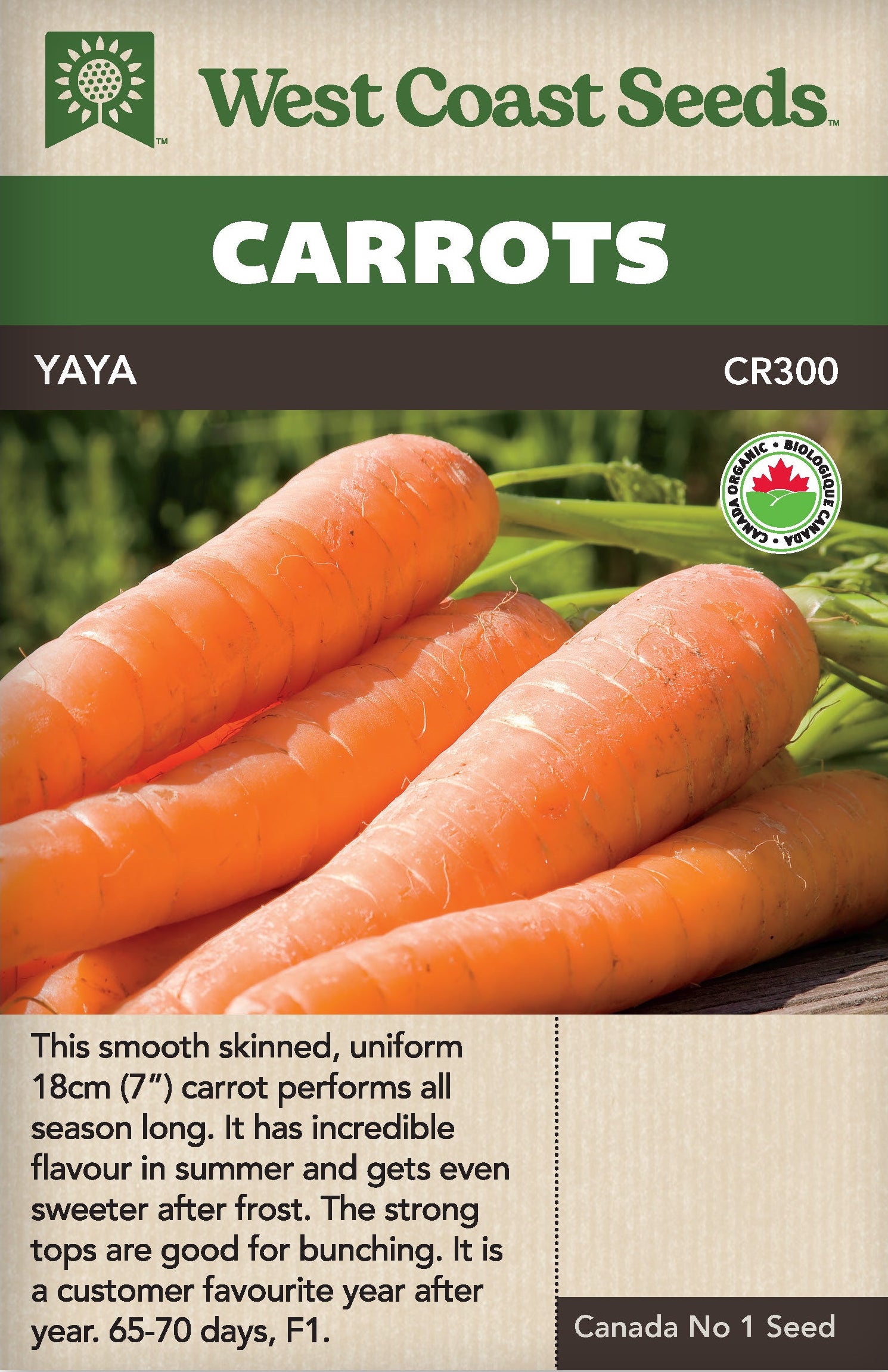 Organic Carrot Yaya - West Coast Seeds – Wildwood Outdoor Living