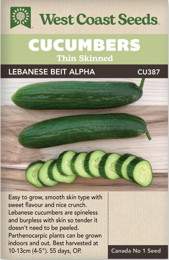 Cucumber Lebanese Beit Alpha- West Coast Seeds