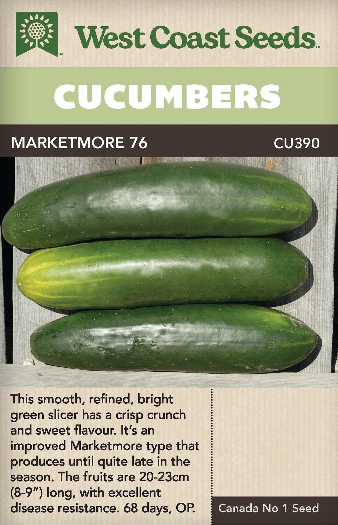 Cucumber Marketmore 76 - West Coast Seeds