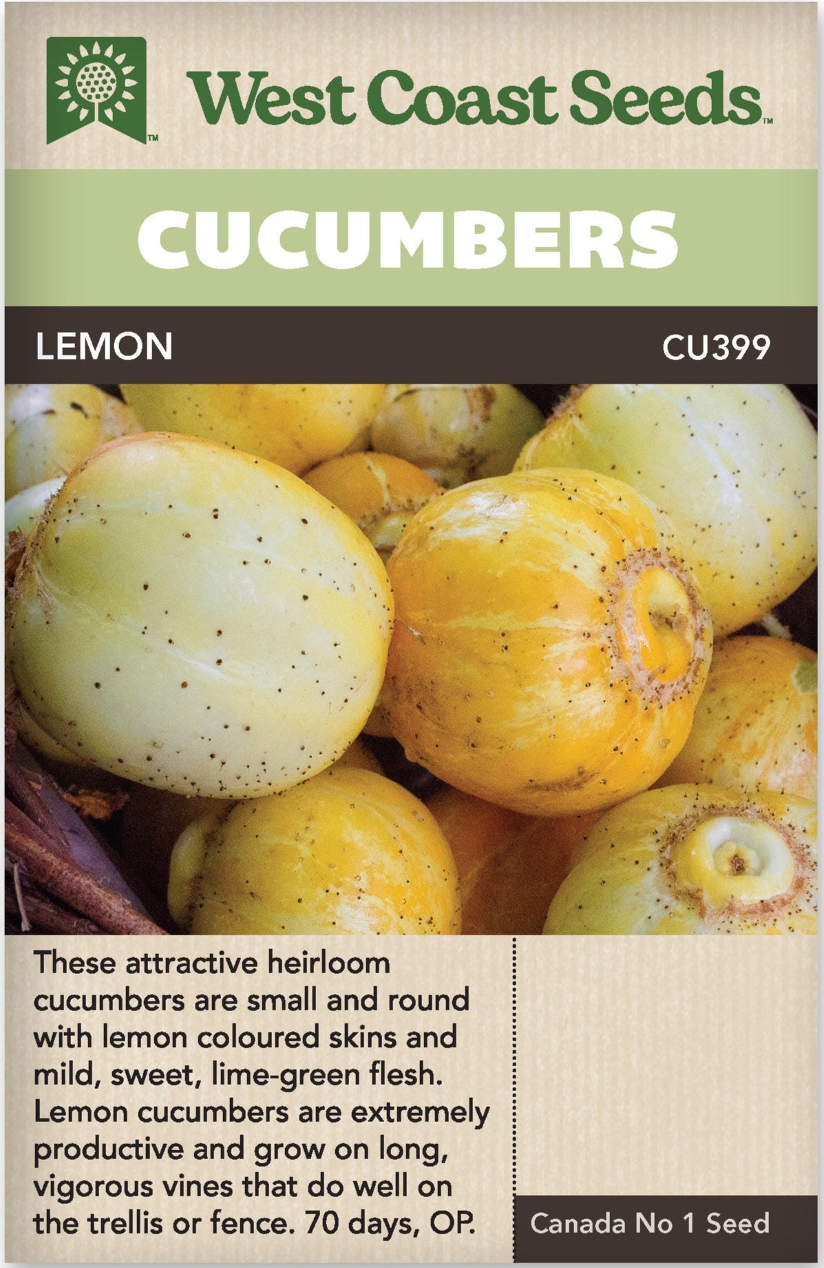 Cucumber Lemon - West Coast Seeds