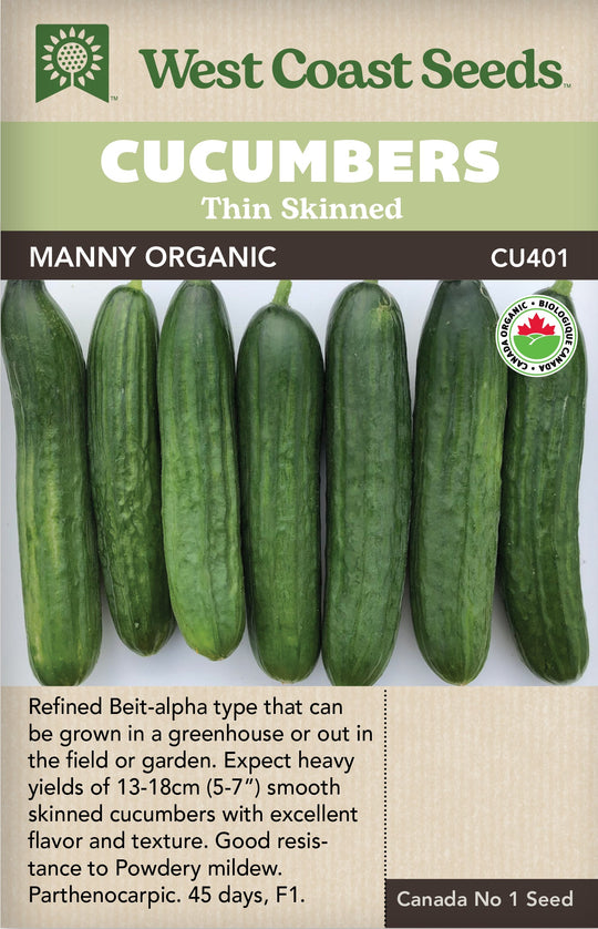 Organic Cucumber Manny - West Coast Seeds