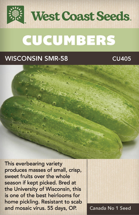 Cucumber Wisconsin SMR-58 - West Coast Seeds