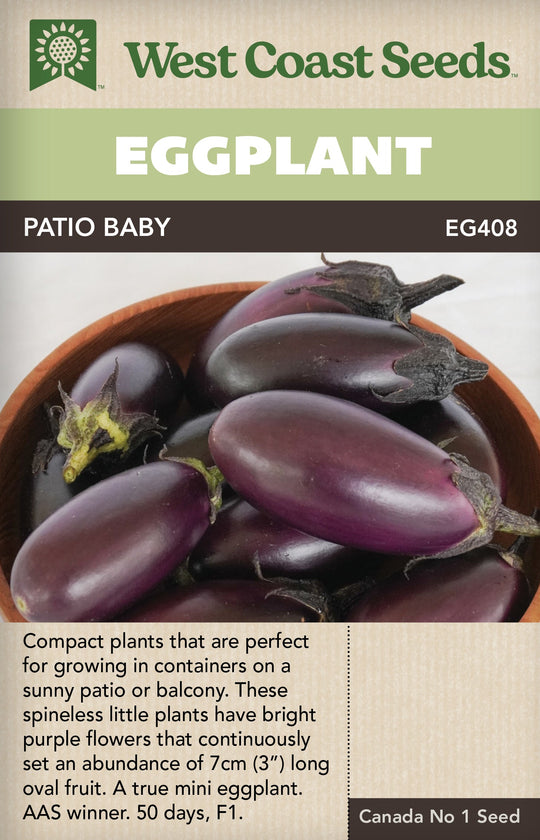 Eggplant Patio Baby - West Coast Seeds