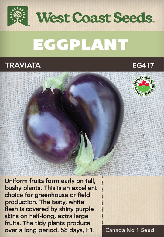 Organic Eggplant Traviata - West Coast Seeds