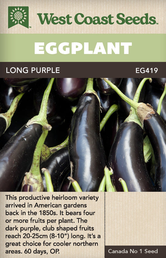 Eggplant Long Purple - West Coast Seeds