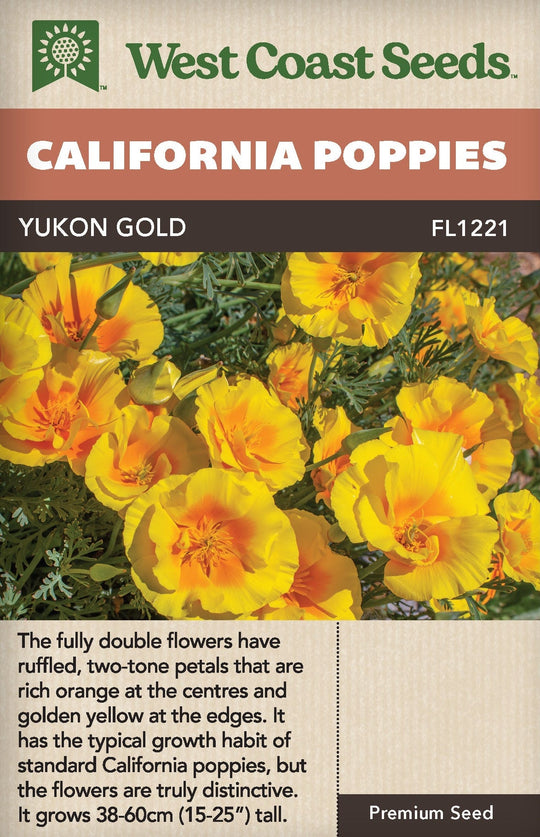 California Poppy Yukon Gold - West Coast Seeds
