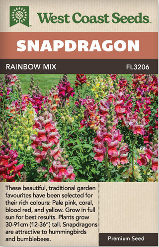 Snapdragon Rainbow Mix - West Coast Seeds