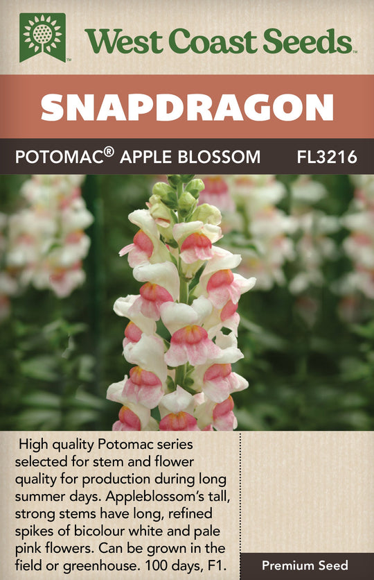 Snapdragon Potomac Apple Blossom - West Coast Seeds