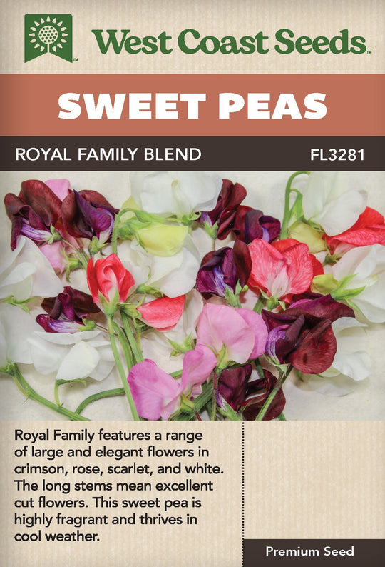 Sweet Peas Royal Family Blend - West Coast Seeds