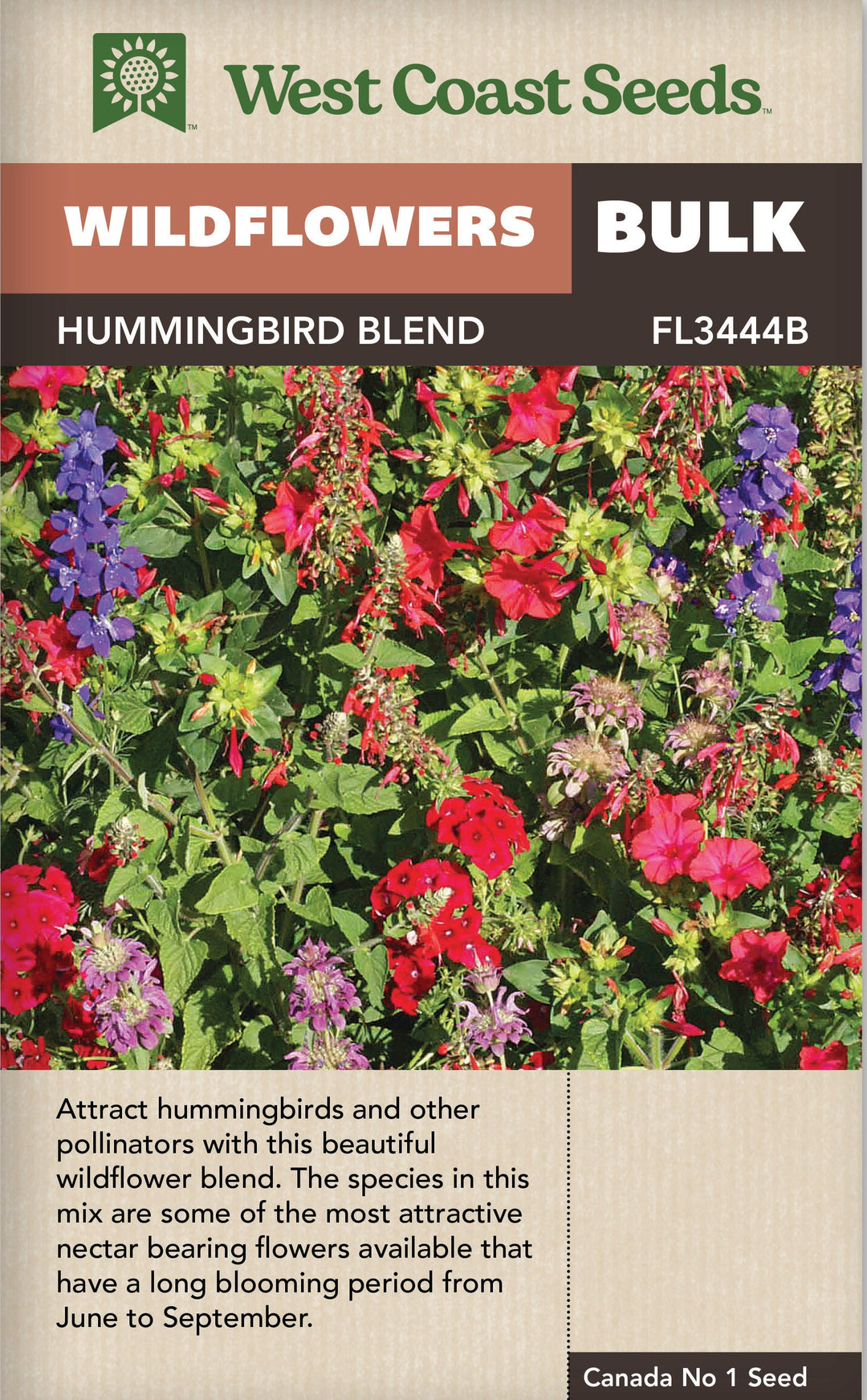 BULK Wildflowers Hummingbird Blend - West Coast Seeds