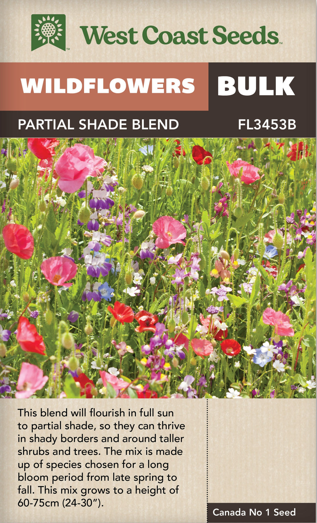 bulk wildflower seeds for shade BULK Wildflowers Partial Shade
