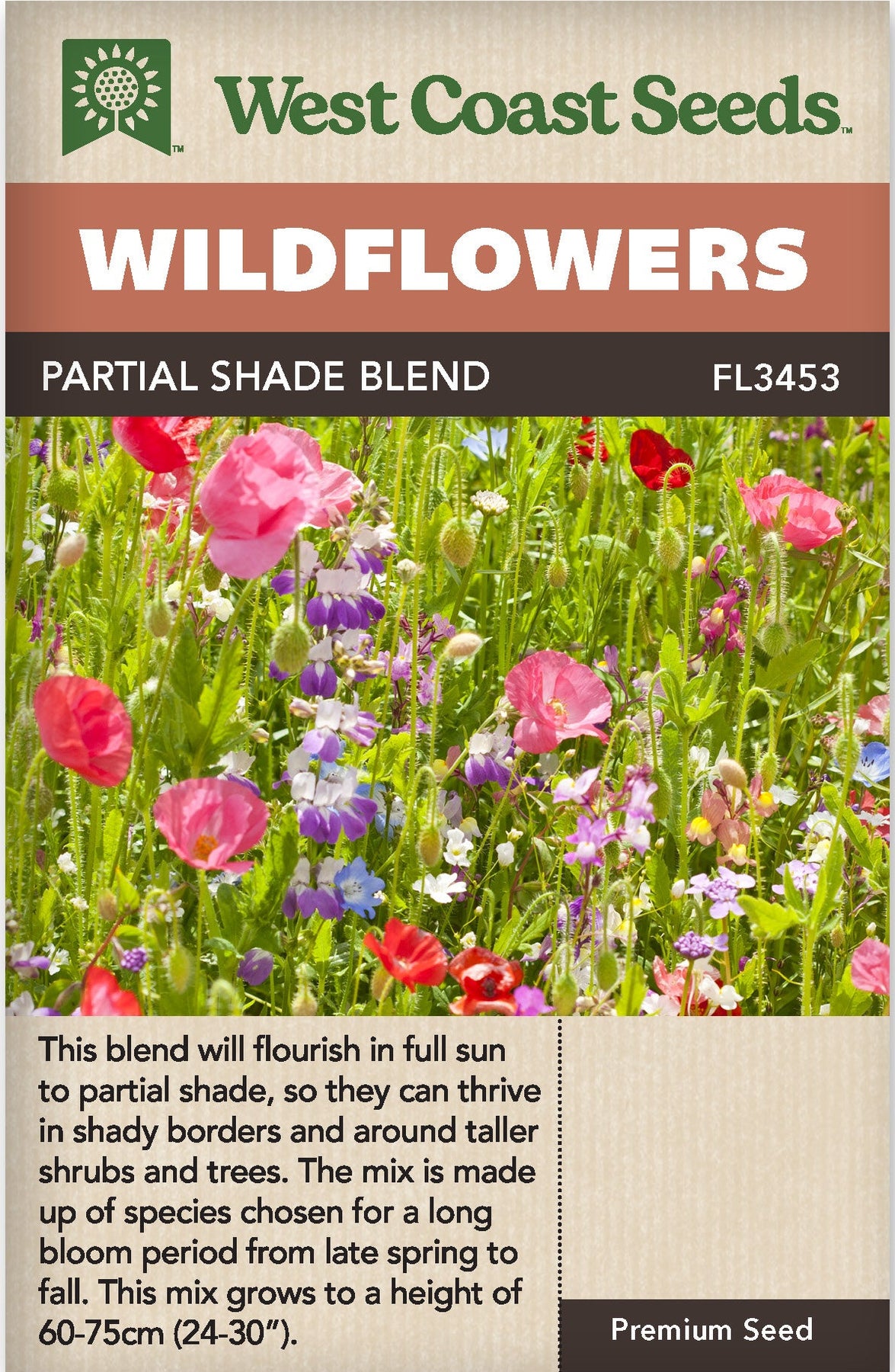 partial shade wildflower seeds Wildflowers Partial Shade Blend