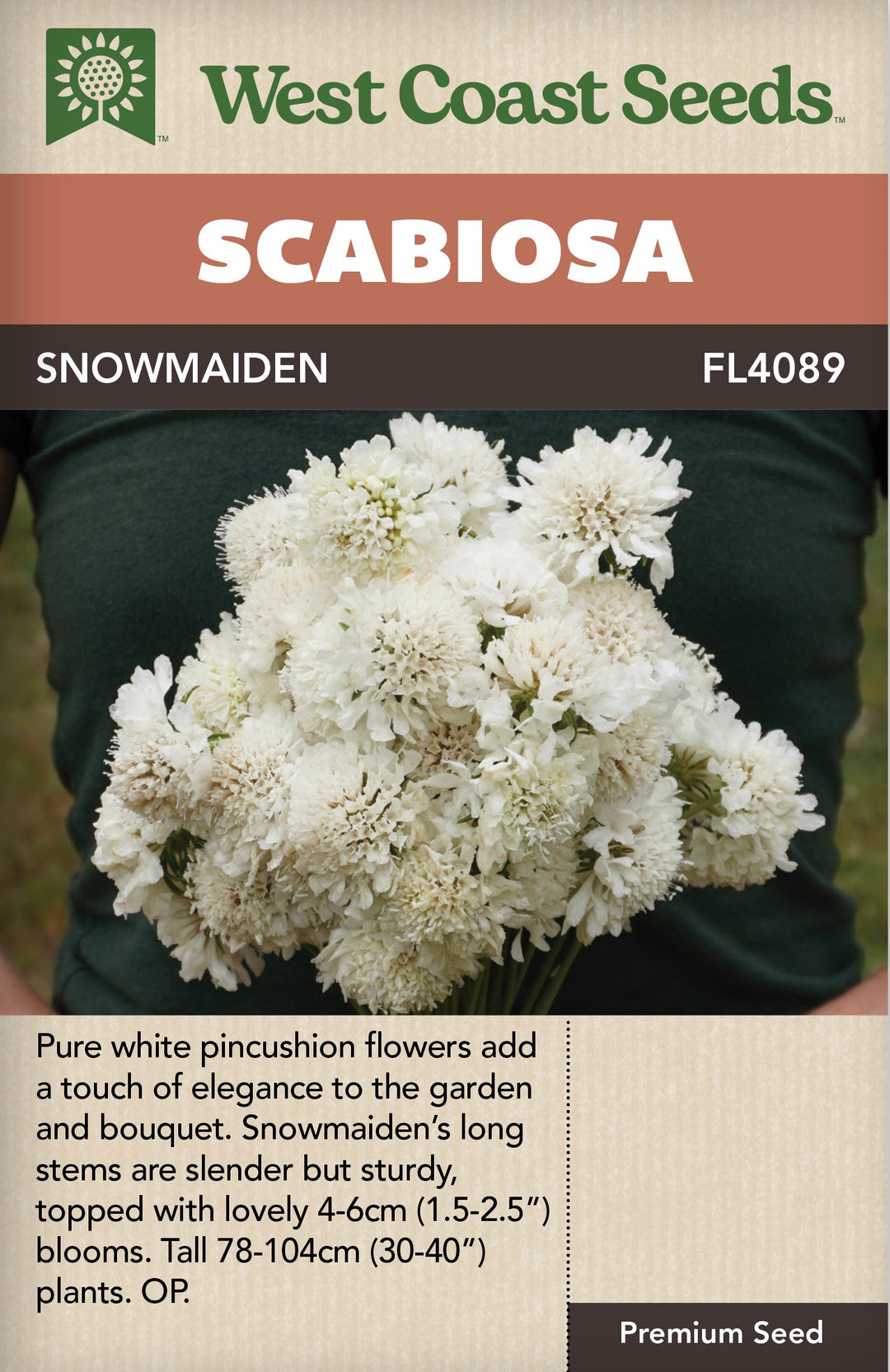 Scabiosa Snowmaiden - West Coast Seeds