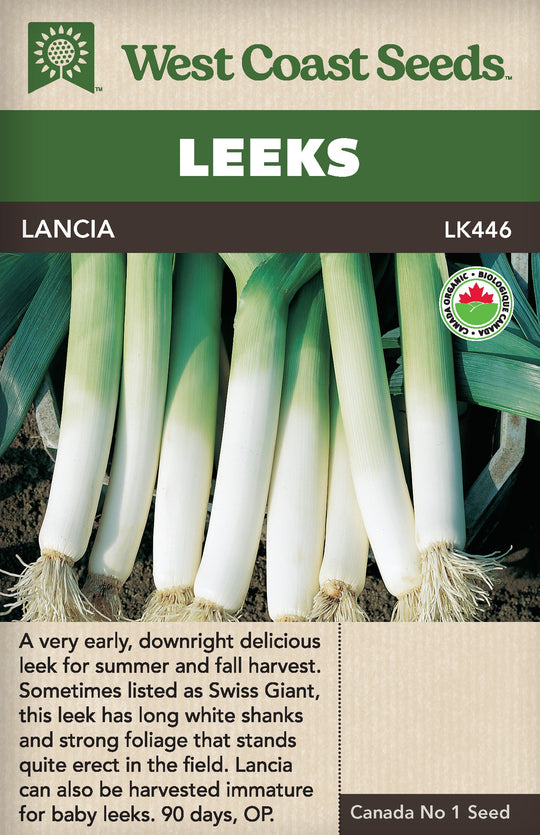 Organic Leek Lancia - West Coast Seeds