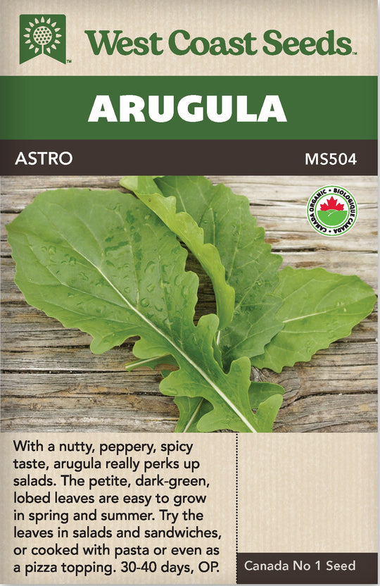 Organic Arugula Astro - West Coast Seeds