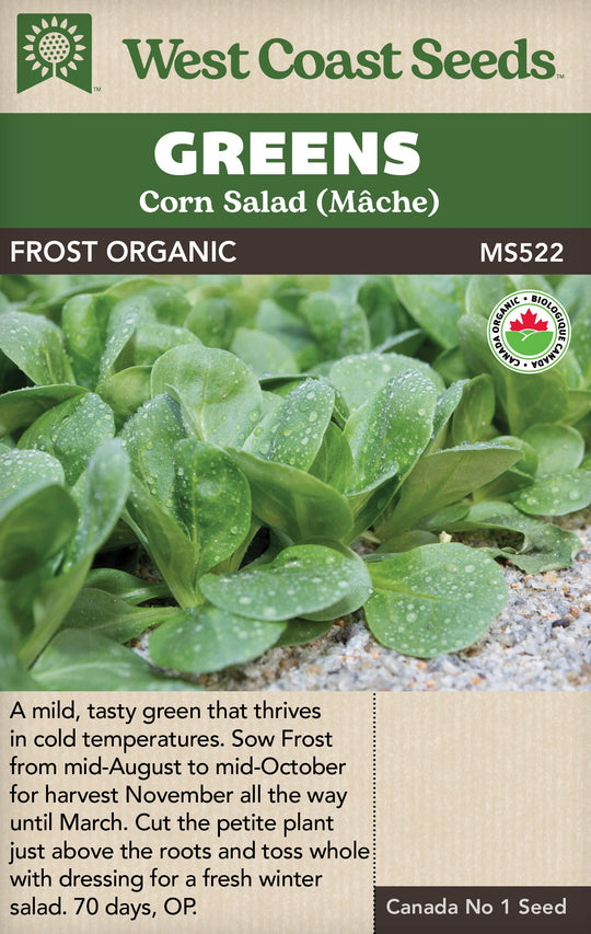 Organic Corn Salad Frost - West Coast Seeds