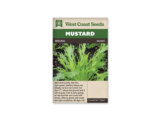 Mustard Mizuna - West Coast Seeds
