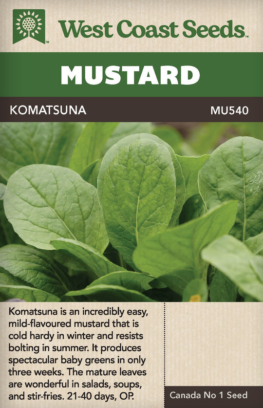 Mustard Komatsuna - West Coast Seeds