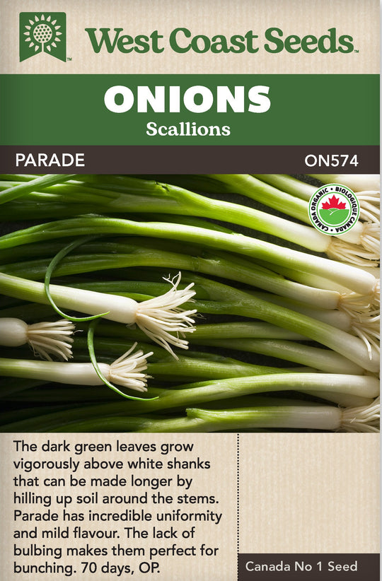 Organic Onion Parade Scallions - West Coast Seeds