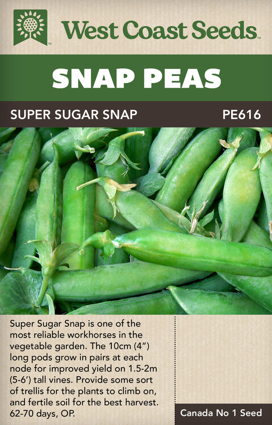Pea Snap Super Sugar Snap - West Coast Seeds