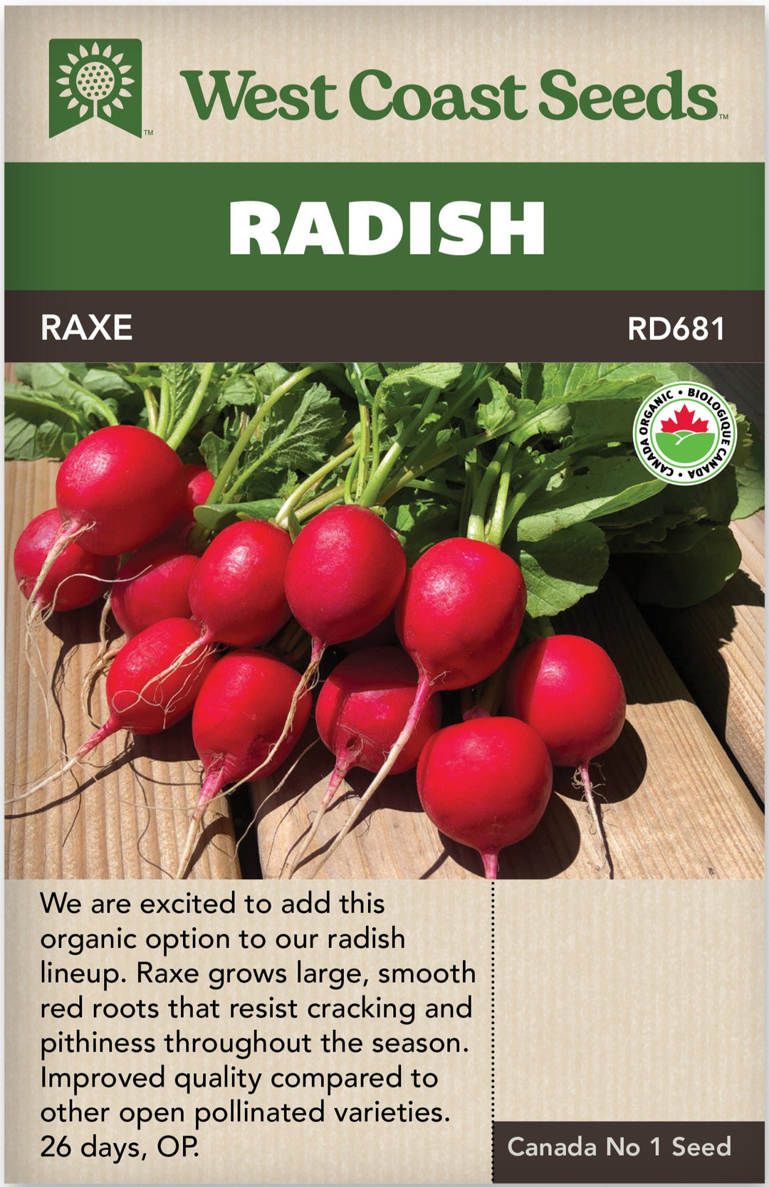 Organic Radish Raxe - West Coast Seeds